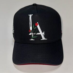 Black LA Embroidered Cap